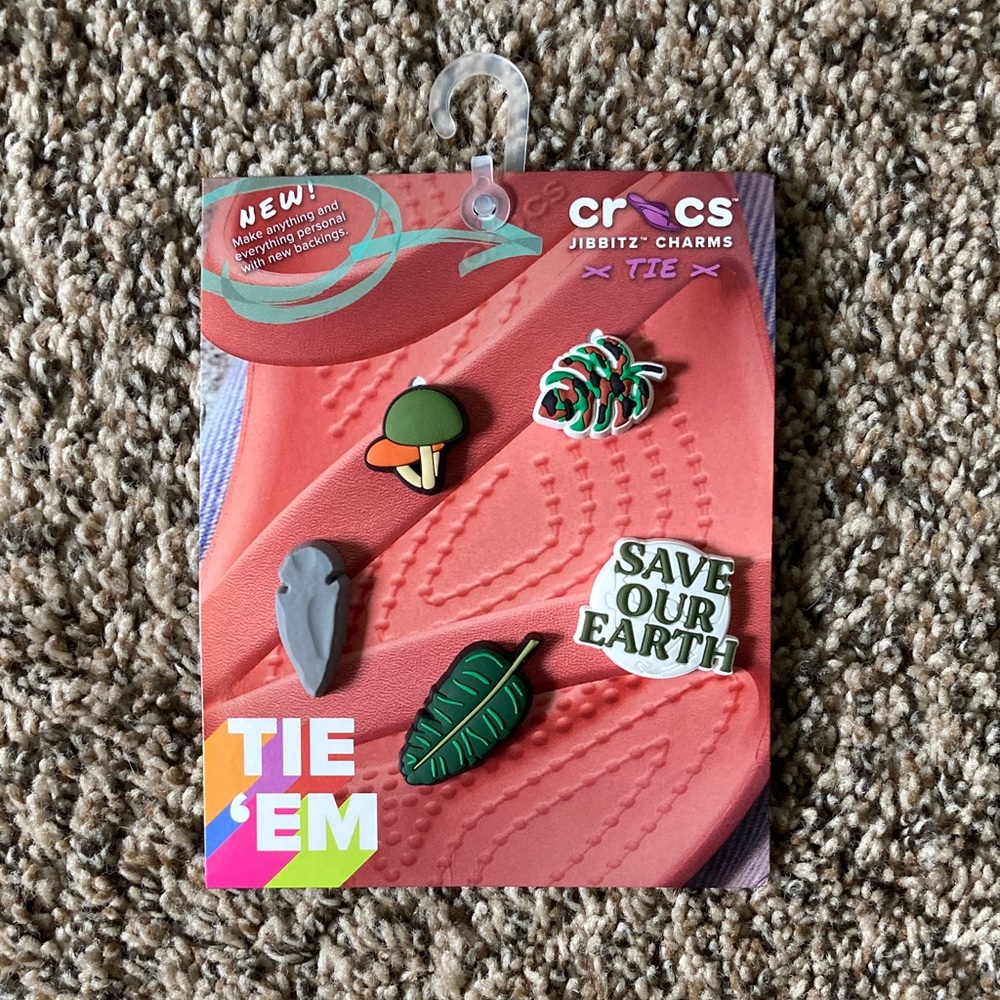 CROCS Nature Jibbitz Charms Set - Green, Orange, White